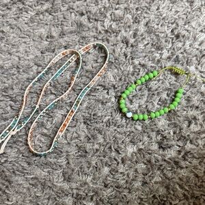 Colorful Beaded Kids Necklace and Bracelet Set